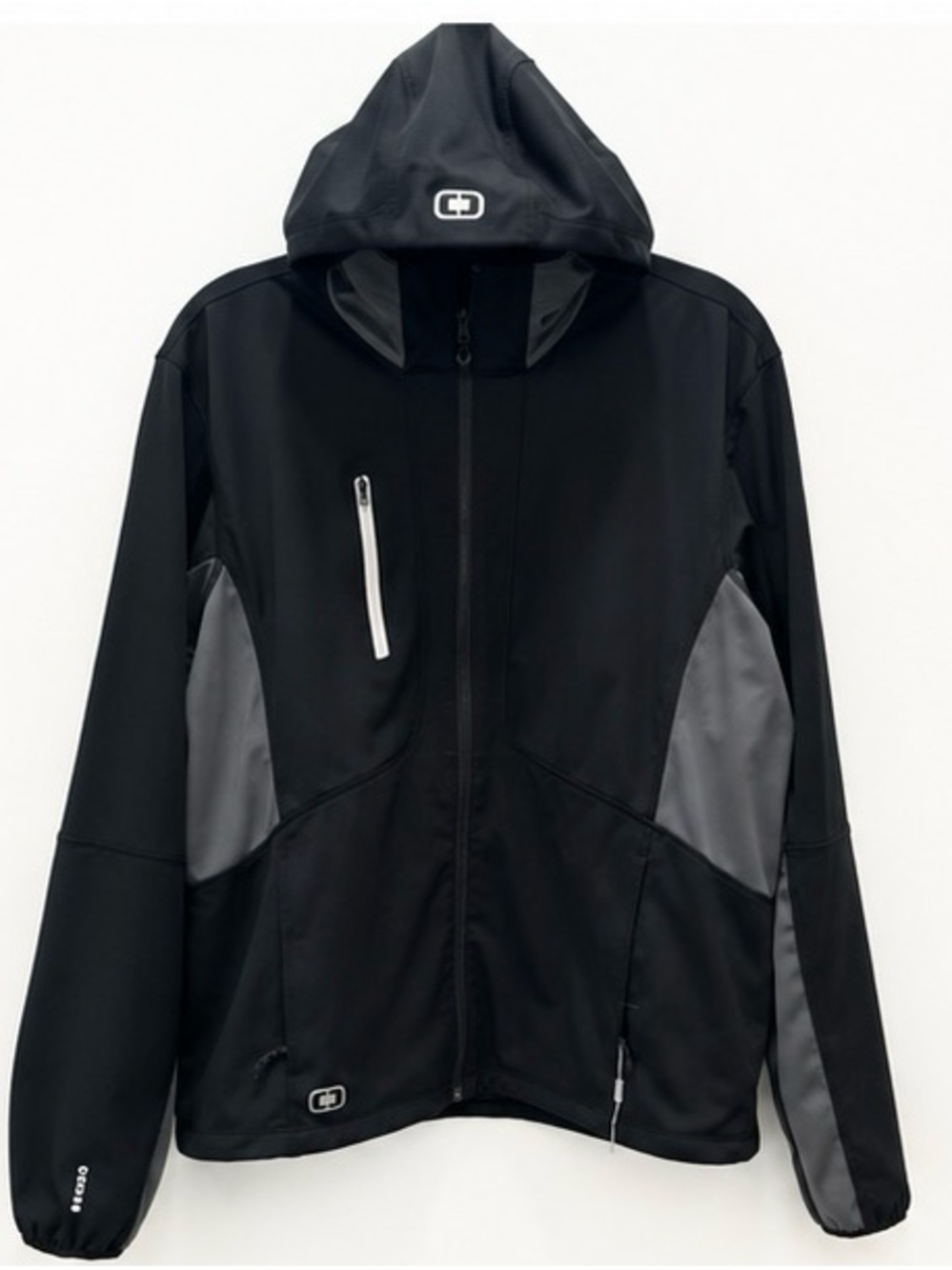 NWOT OGIO Pivot Soft Shell Hooded Jacket Black Gray Unisex L $109 Retail